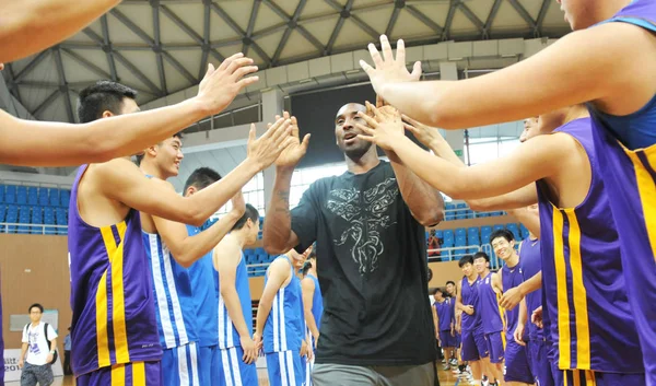 Nba Basketball Star Kobe Bryant Interacts Chinese Fans Basketball Event — Stock Photo, Image