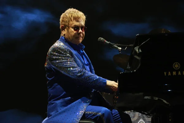 Cantautor Inglés Elton John Actúa Concierto Elton John All Hits — Foto de Stock