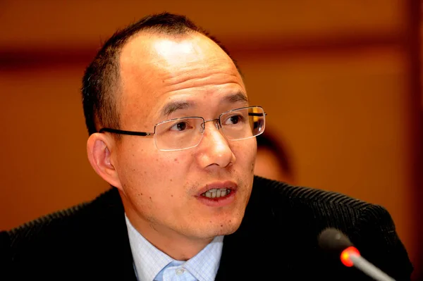 Guo Guangchang Prezes Fosun Group Przemawia Konferencji Mieście Hangzhou Wschodniej — Zdjęcie stockowe