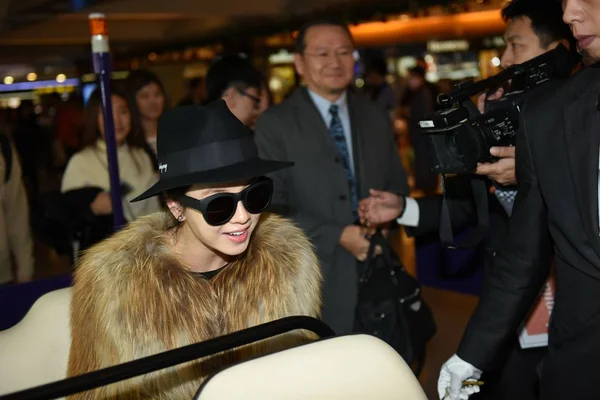 South Korean Actress Song Hyo Arrives Taiwan Taoyuan International Airport — Stock Photo, Image