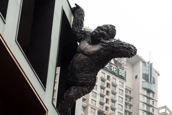 Una Escultura Metros Altura Del Monstruo Gigante Película King Kong — Foto de Stock