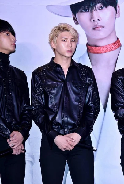 Miembros Del Grupo Chicos Surcoreanos Vixx Asisten Una Conferencia Prensa —  Fotos de Stock