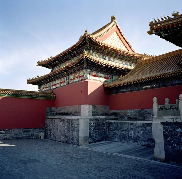Widok Salę Muzeum Pałacowym Znany Również Jako Zakazane Miasto Pekinie — Zdjęcie stockowe
