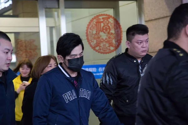 Тайваньский Певец Актёр Джей Чоу Показан Шанхайском Международном Аэропорту Пудун Стоковая Картинка