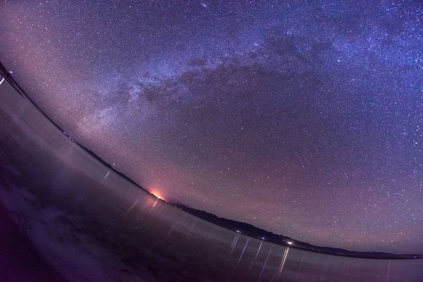 Paisaje Del Cielo Estrellado Sobre Lago Qinghai También Conocido Como —  Fotos de Stock