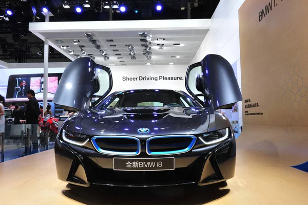 Bmw Carro Elétrico Exibido Durante Show Automóveis Cidade Nanjing Leste — Fotografia de Stock