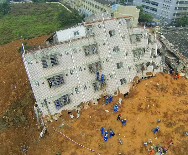 Bir Drone Havadan Görünümde Çin Kurtarıcılar Hengtaiyu Liuxi Dejicheng Sanayi — Stok fotoğraf