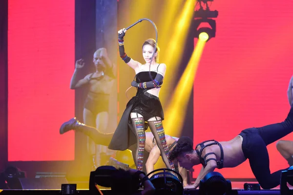 Taiwanesiska Sångerskan Jolin Tsai Centrera Utför Vid Hennes Konsert Taipei — Stockfoto