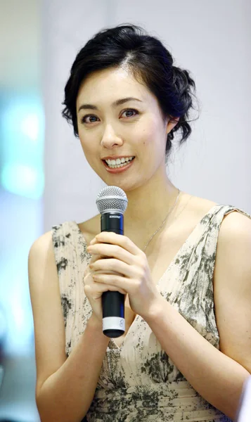 File Japanese Actress Kazue Fukiishi Speaks Press Conference Opening Japanese — Stock Photo, Image