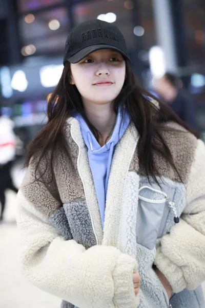 Китайська Актриса Желе Lin Або Lin Yun Зображений Міжнародного Аеропорту — стокове фото