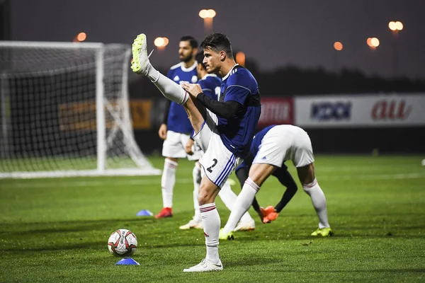 Hráči Íránu Fotbalová Reprezentace Zúčastnit Tréninku Asie Fotbale Čtvrtfinálový Zápas — Stock fotografie