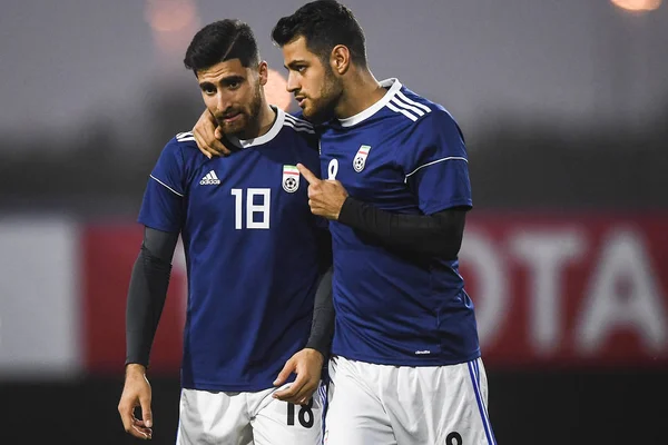 Spelare Iranska Fotbollslandslaget Del Ett Träningspass För Afc Asian Cup — Stockfoto