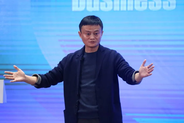 Jack Vagy Yun Kínai Kereskedelmi Óriás Alibaba Csoport Elnöke Részt — Stock Fotó