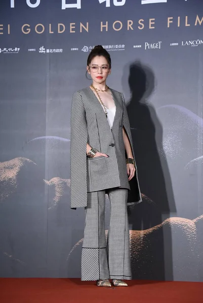 Ταϊβάν Ηθοποιός Βίβιαν Hsu Φτάνει Στο Κόκκινο Χαλί Για 2018 — Φωτογραφία Αρχείου