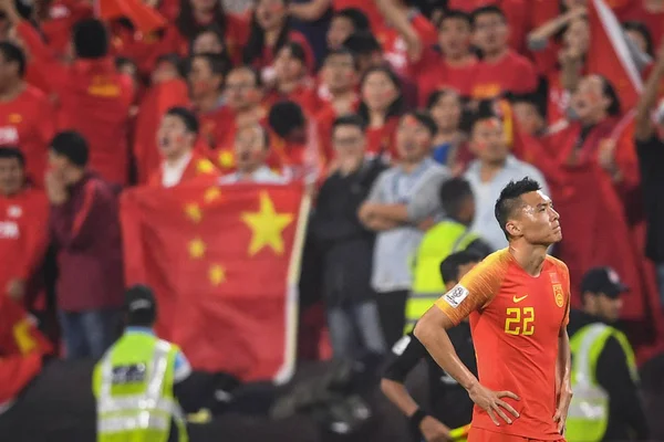 Dabao Kina Reagerar Efter Att Förlorat Kvartsfinalen Matchen Mot Iran — Stockfoto