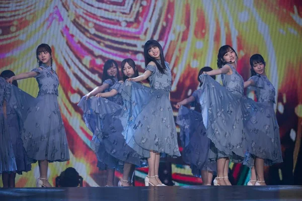 台湾アウト 2019 日台北 台湾の Kkbox 音楽賞で 実行します女の子アイドル グループ Nogizaka46 のメンバー — ストック写真