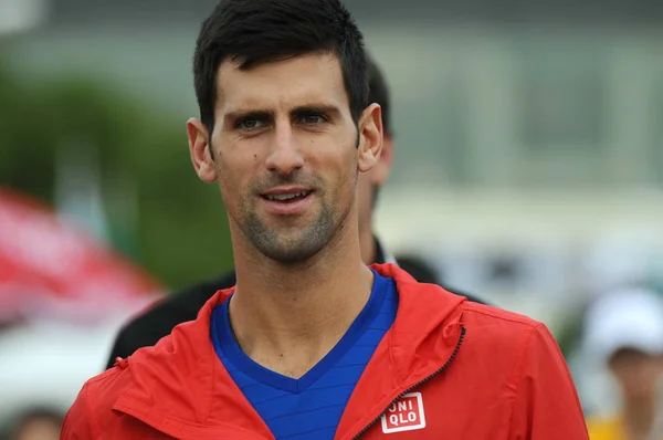 Novak Djokovic Aus Serbien Kommt Einer Trainingseinheit Für Das Shanghai — Stockfoto