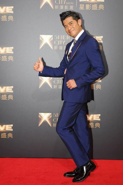 Chanteur Acteur Hongkongais Aaron Kwok Pose Sur Tapis Rouge Cérémonie — Photo