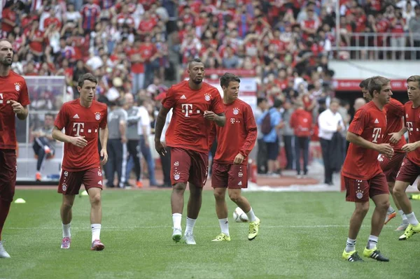Bayern Münih Takım Üyelerine Eğitim Oturumunda Audi Futbol Yaz Tur — Stok fotoğraf