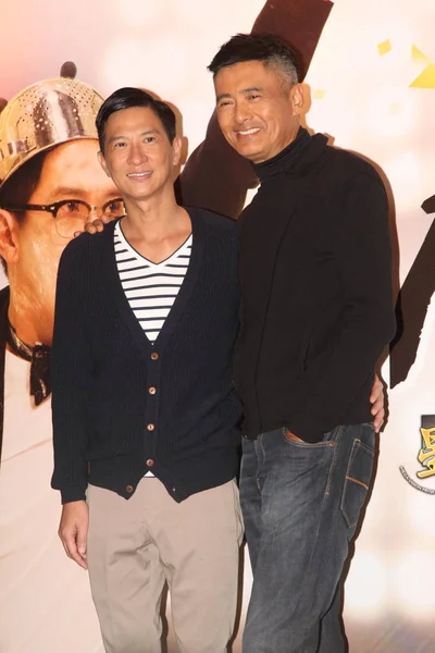 Les Acteurs Hong Kong Chow Yun Fat Droite Nick Cheung — Photo