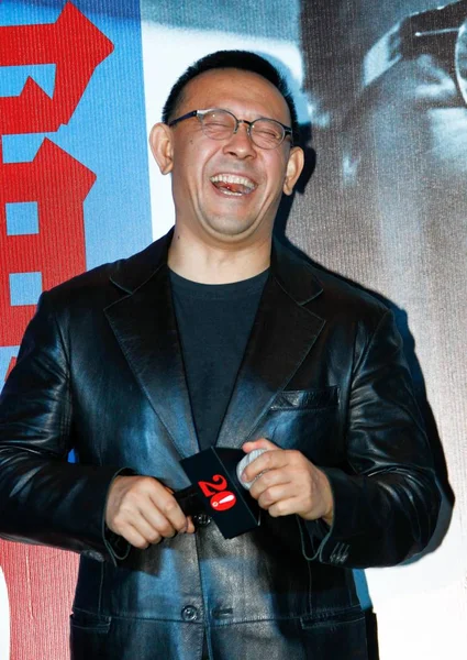 Chinese Director Jiang Wen Laughs Opening Ceremony Retrospective Exhibition His — Stock Photo, Image