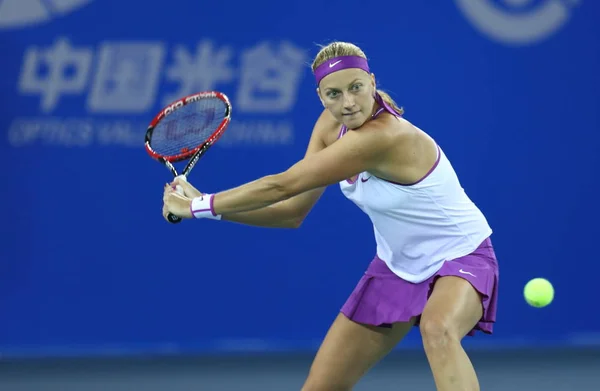 Petra Kvitova Aus Der Tschechischen Republik Bereitet Sich Darauf Vor — Stockfoto