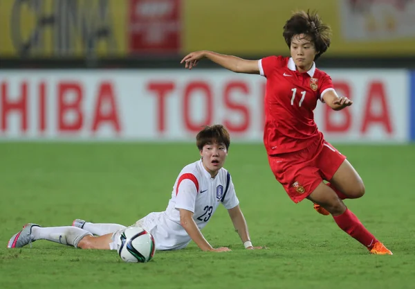 Wang Shuang Chinese National Women Football Team Right Breaks Lee — Stock Photo, Image