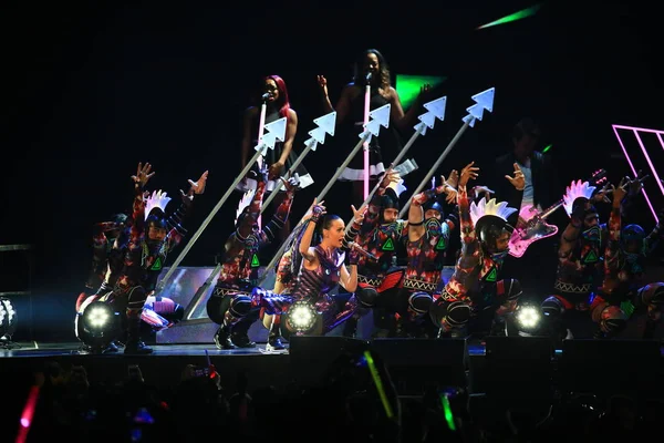 Cantante Estadounidense Katy Perry Actúa Concierto Shanghái Prismatic World Tour — Foto de Stock