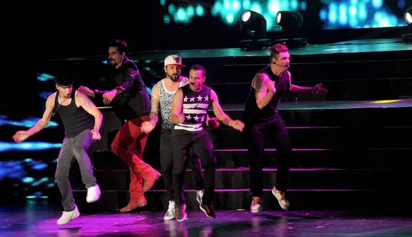 Grupo Pop Estadounidense Backstreet Boys Actúa Concierto Ciudad Wuhan Provincia —  Fotos de Stock