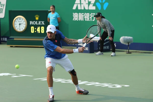 Andreas Haider Maurer Austria Devuelve Una Oportunidad Nick Kyrgios Australia — Foto de Stock