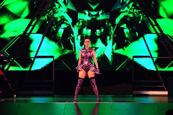 Cantante Estadounidense Katy Perry Actúa Concierto Shanghái Prismatic World Tour — Foto de Stock