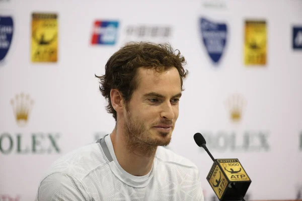 Andy Murray Brit Részt Vesz Egy Sajtótájékoztatón 2015 Shanghai Rolex — Stock Fotó