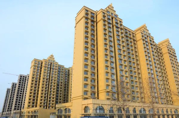 Новые Многоэтажные Жилые Дома Биньчжоу Провинция Шаньдун Февраля 2015 — стоковое фото
