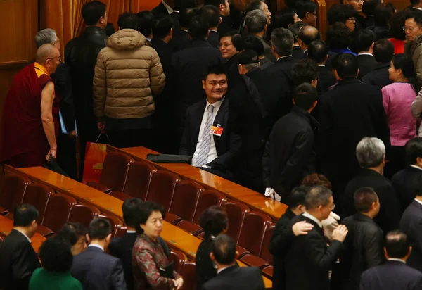 Yao Ming Superestrella Del Baloncesto Chino Retirado Asiste Sesión Inaugural —  Fotos de Stock