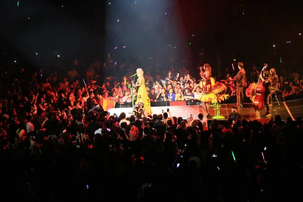 American Singer Katy Perry Performs Shanghai Concert Her Prismatic World — Stock Photo, Image