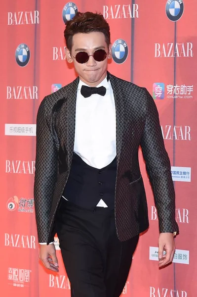 South Korean Singer Actor Rain Arrives Red Carpet 2015 Bazaar — Stock Photo, Image