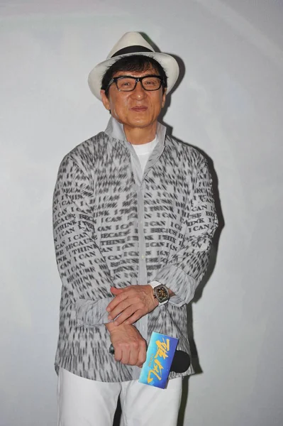Hong Kong Akční Hvězda Jackie Chan Účastní Premiéru Filmu Přední — Stock fotografie