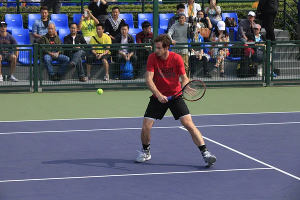 Andy Murray Brit Részt Vesz Egy Edzés 2015 Shanghai Rolex — Stock Fotó