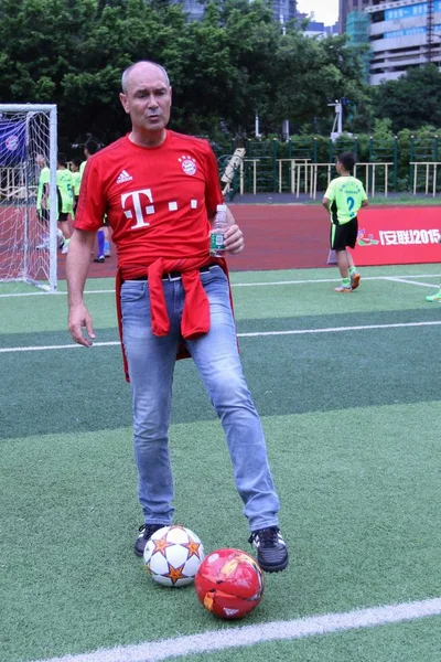 Estrella Fútbol Alemana Raimond Aumann Demuestra Habilidad Futbolística Durante Evento — Foto de Stock