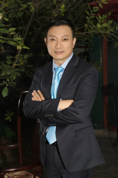 Zhang Ligang Pdg Président Ikang Healthcare Group Inc Pose Lors — Photo