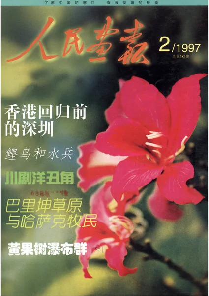 Auf Diesem Cover Des Porzellanbildes Vom Februar 1997 Ist Bauhinia — Stockfoto