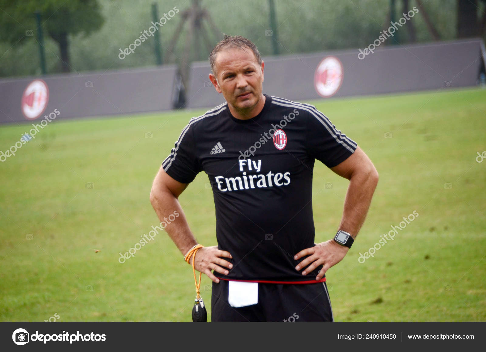 Head Coach Sinisa Mihajlovic Milan Takes Part Training Session Shanghai Stock Editorial Photo C Chinaimages 240910450