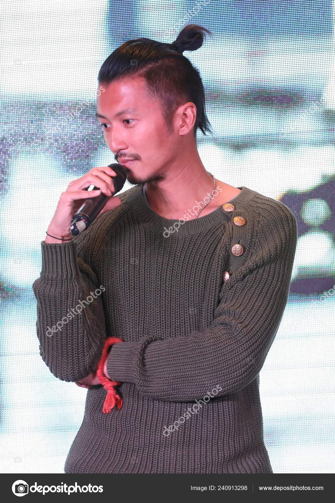 Hong Kong Singer Actor Nicholas Tse Attends Promotional Event