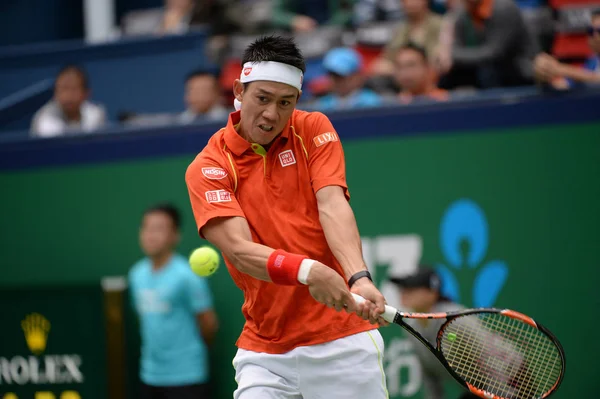 Nishikori Kei Japan Returns Shot Nick Kyrgios Australia Second Match — Stock Photo, Image