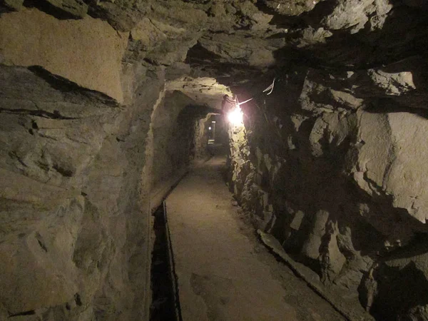 Veduta Tunnel Segreto Della Seconda Guerra Mondiale Nella Fortezza Dongning — Foto Stock