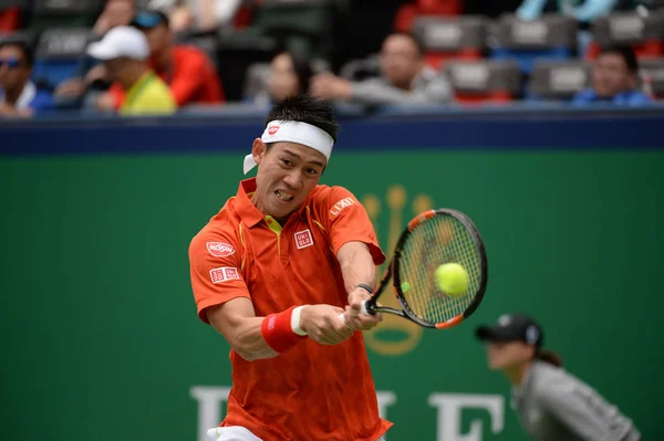 Nishikori Kei Japan Returns Shot Nick Kyrgios Australia Second Match — Stock Photo, Image