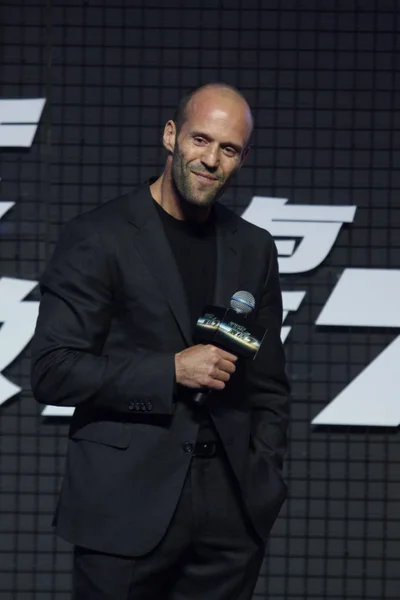 Actor Inglés Jason Statham Asiste Evento Estreno Para Película Furious — Foto de Stock