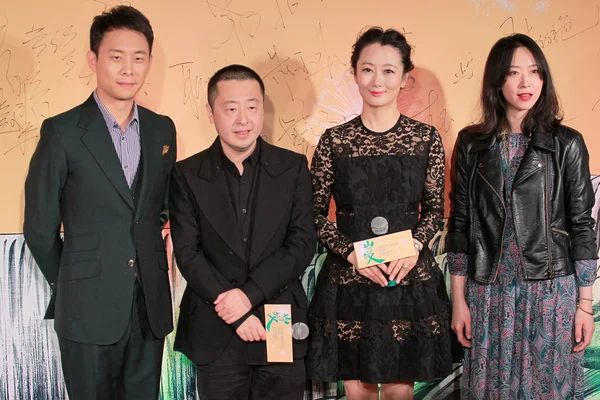 Gauche Droite Acteur Chinois Zhang Réalisatrice Jia Zhangke Les Actrices — Photo