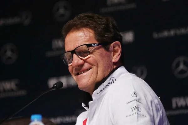 Fabio Capello Entraîneur Chef Équipe Russie Football Sourit Lors Une — Photo