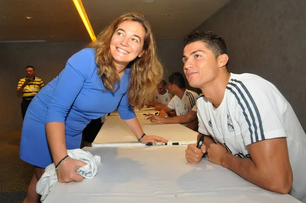 Cristiano Ronaldo Realu Madrid Pravdu Představuje Ventilátorem Podpisové Akci Během — Stock fotografie